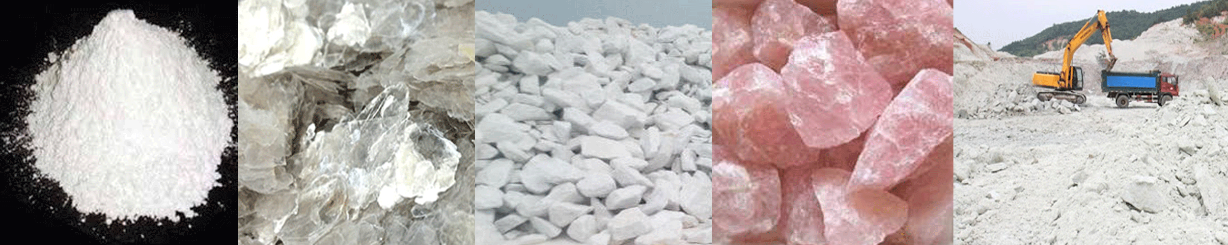 Feldspar Powder , Quartz Grains , Calcite Powder 